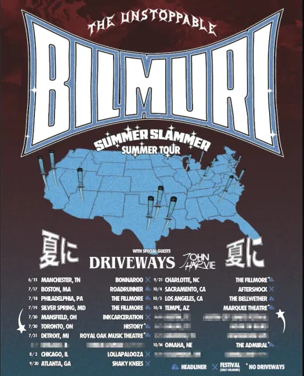 Discover Bilmuri Summer Tour 2025 Poster, gift fans