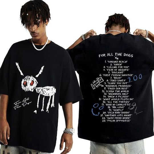 Discover Rapper Drake for All The Dogs Album Tee Print T Shirt