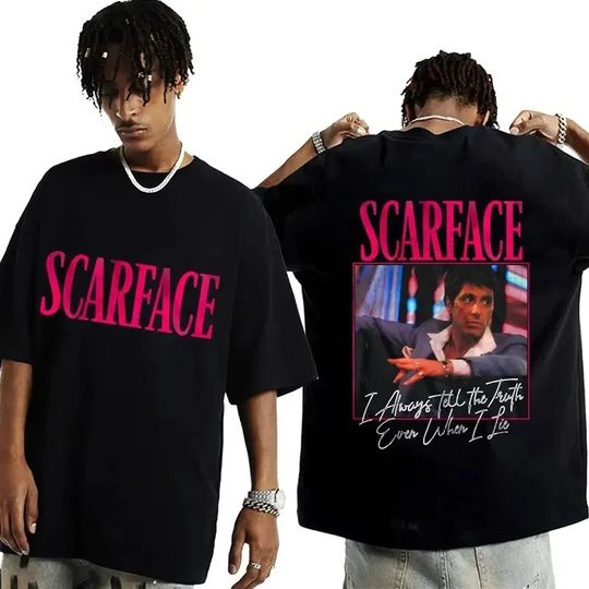 Discover 2024 Movie Scarface Tony Montana Graphics Men T-shirt