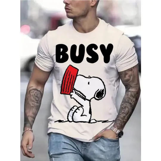 Discover Snoopy Cute Cartoon 3D Print Sports Fast Dry Breathable T-shirt