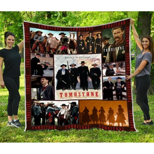 Discover Tombstone Quilts, Justice is Coming Quilt Blanket Western film Blanket Gifts
