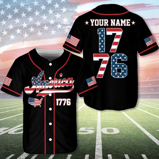 Discover Independence Day America Baseball Jersey, 4th Of July Jersey, Custom USA Jersey