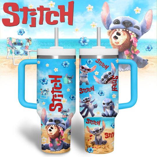 Discover Stitchh Tumbler Cup, Disneyyy Stitchh Movie Tumbler 40 Oz, Lilo And Stitchh Cartoon
