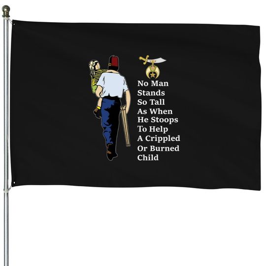 Discover proud to be a shriner help childs emblem masons father's day House Flags