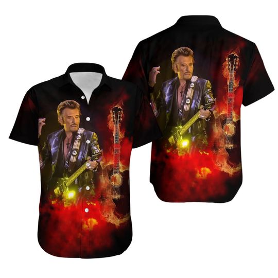Discover Johnny Hallyday Hawaiian Shirts, Gifts for Fan