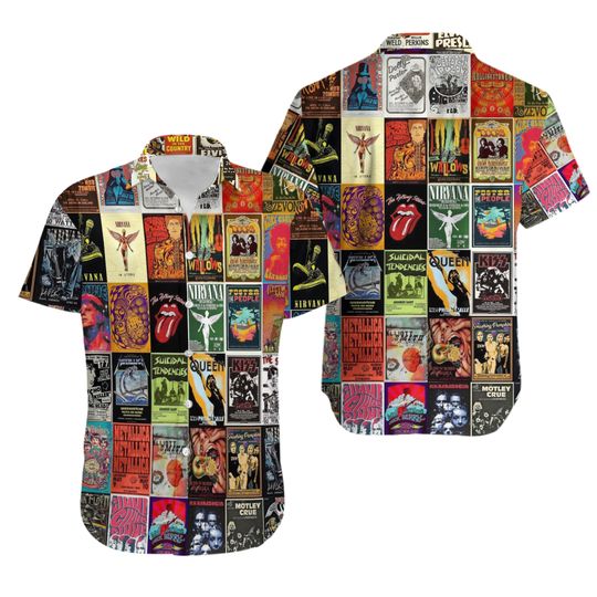 Discover All Rock Band Hawaiian Shirt, Gift For Rock Lovers
