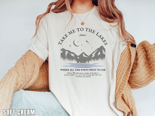 Discover The Lakes Lyric Shirt, Taylor Shirt, 1.9.8.9 Album Shirt, Evermore Lyric Tee