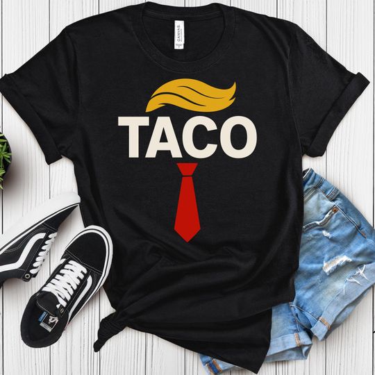 Discover Taco Funny Parody Anti Trump Taco Shirt, Let's Go Taco Tee, Anti MAGA Parody Shirt, Political Humor Shirt, Anti Trump Gift Taco Trump Tshirt
