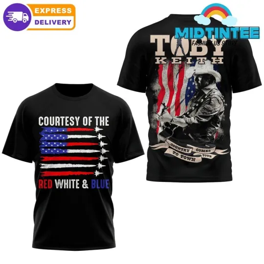 Discover Toby Keith Courtesy of the Red White and Blue 2025 Shirt