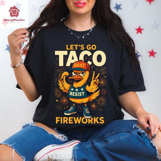 Discover Let's Go TACO Shirt, Trump Always Chickens Out Tee, Funny Anti Trump Shirt