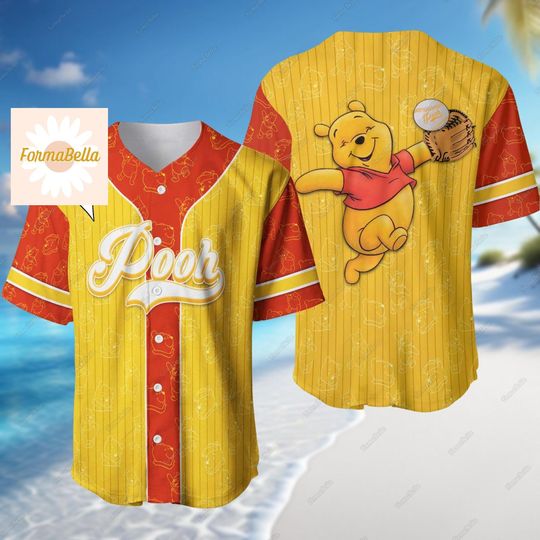 Discover Halloween Custom winniee the poohh Baseball Shirt, Custom Kid Adult Disneyyy Jersey