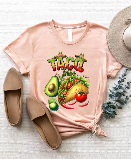 Discover Taco Tribe T-Shirt, Fun & Bold Design for Taco Lovers, Mexican Food Lover Gift