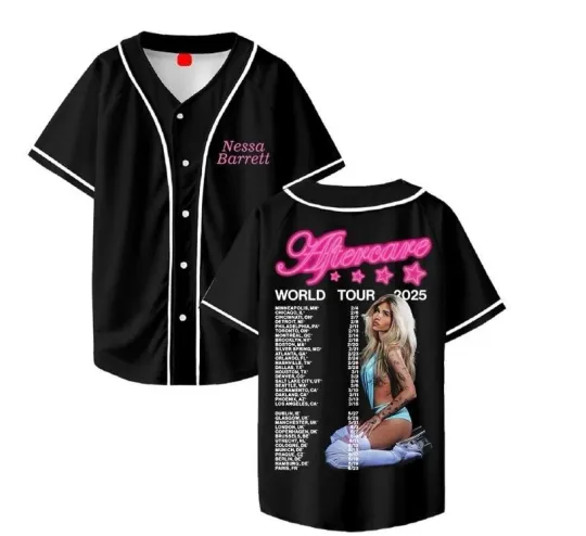 Discover Barrett Aftercare World Tour 2025 Baseball Jersey