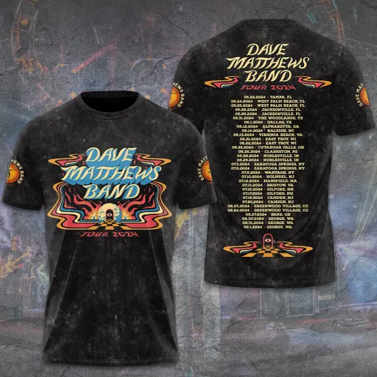 Discover Dave Matthews Band Summer Tour 2025 3D T-Shirt- Inspired Gift For Fan Men Women