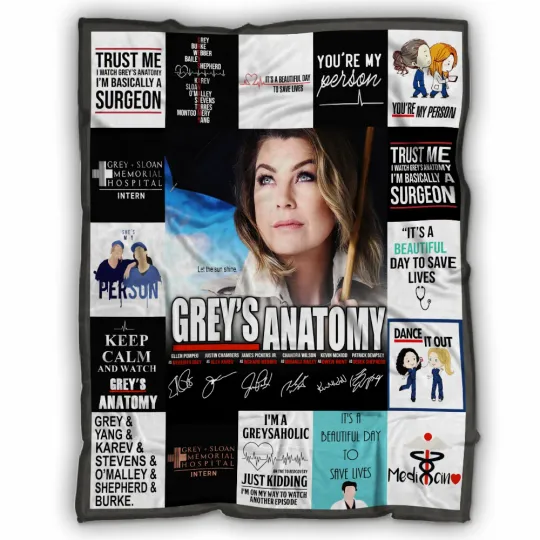 Discover Grey's Anatomy Blankets, Grey's Anatomy Fleece, Sherpa Blankets Soft and Cozy