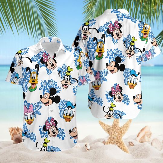 Discover Mickeyy and Friends Tropical Hawaiian Shirt