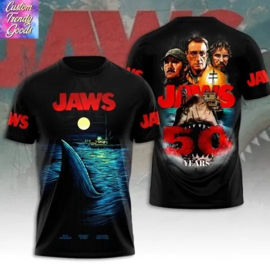 Discover Jaws 50 Years 3D T-Shirt