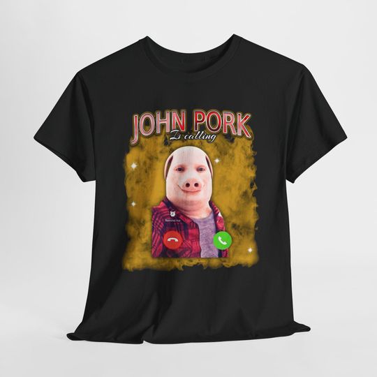 Discover John Pork T-Shirt, RIP John Pork Shirt, Humorous Top for Meme Lovers