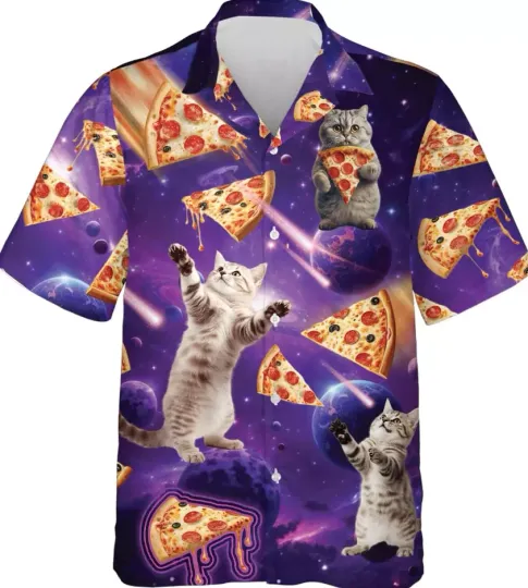 Discover Pizza Cat Hawaiian Shirt, Vacation Gifts