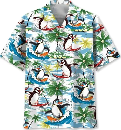 Discover Penguin Hawaiian Shirt, Penguin Hawaiian Shirt, Vacation Gifts