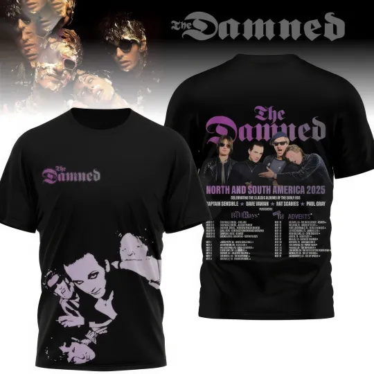 Discover The Damned North And South America 2025 3D T Shirt