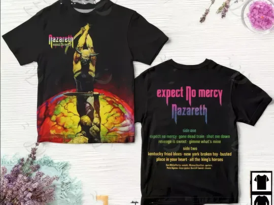 Discover Nazareth Rock Band Expect No Mercy Album Cover AOP 3D T shirt