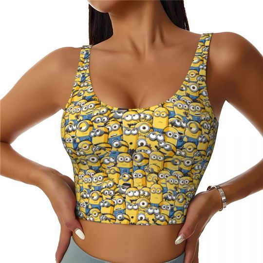 Discover Minions Anime Sports Bras Women's Cartoon Minion