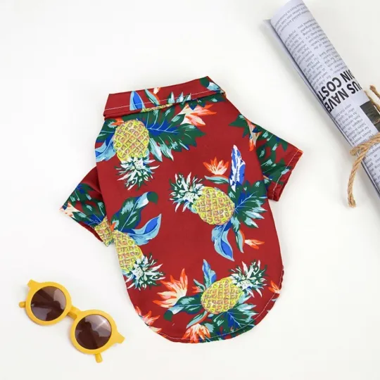 Discover Hawaii Style Pet Shirt Printed Pet T-shirts Dog Hawaiian Shirts  Dogs
