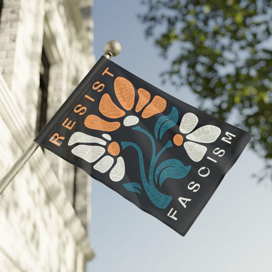 Discover Subtle Fck Trump House Flags, Resist Fascism House Flags
