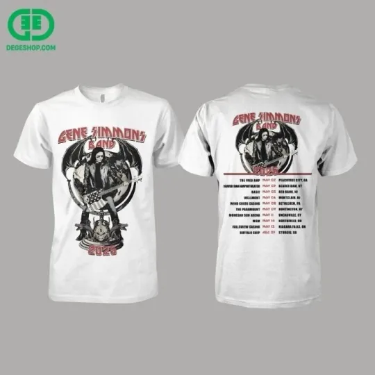 Discover Gene Simmons Band 2025 Tour T-Shirt
