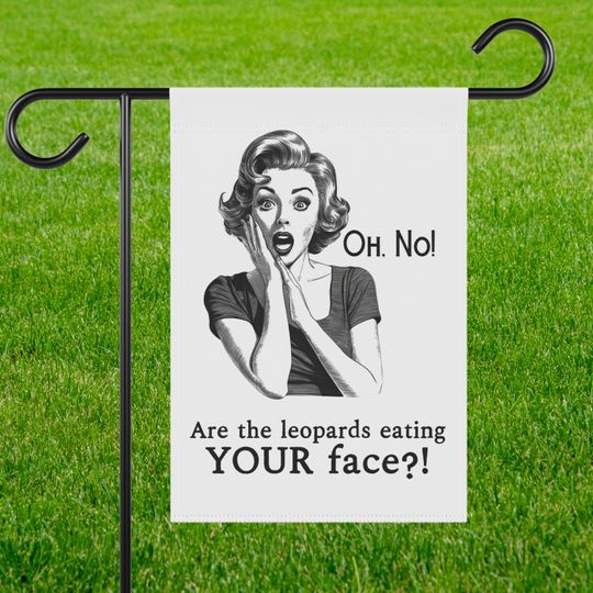Discover Subtle anti Trump house flag funny political garden banner leopards