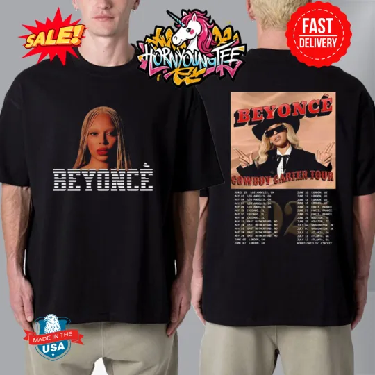 Discover Beyonce Cowboy Carter 2025 Tour Merchandise Tee Schedule Tour Dates T-Shirt