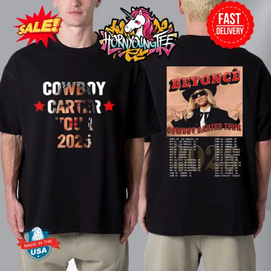 Discover Beyonce Cowboy Carter 2025 Tour Schedule Tour Dates T-Shirt