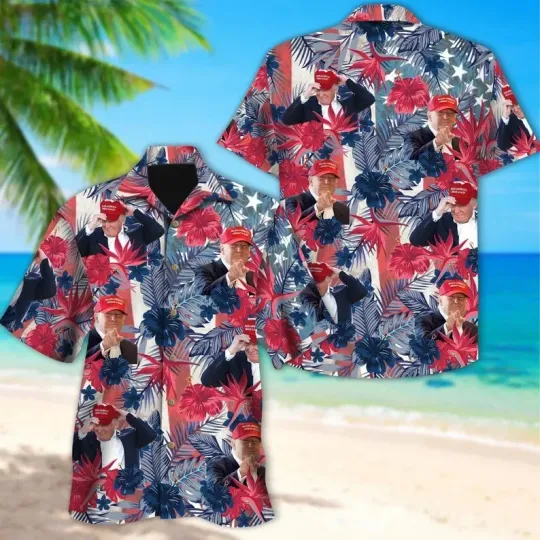 Discover President Trump Election Make 4th July Great Again Hawaiian Shirt