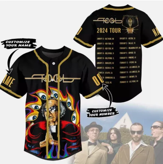 Discover Tool Band Personalized Baseball Jersey Fanmade 3D Print Men Women
