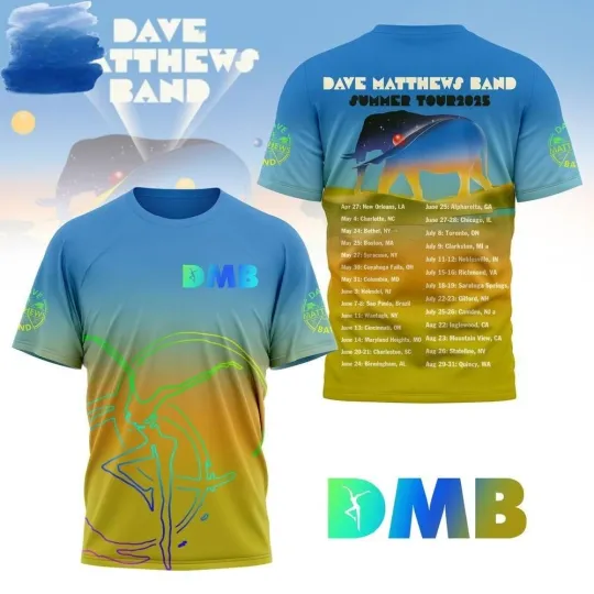 Discover Dave Matthews Band Summer Tour 2025 AOP 3D T-shirt