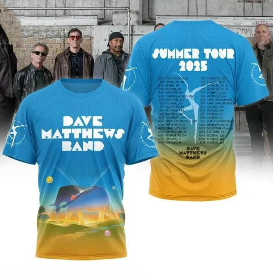 Discover Dave Matthews Band Summer Tour 2025 3D T-Shirt