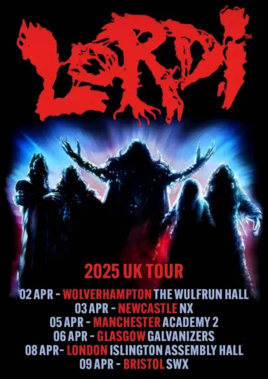 Discover Lordi UK Tour 2025 A3 A4 Print Poster Wall Art Album Unframed