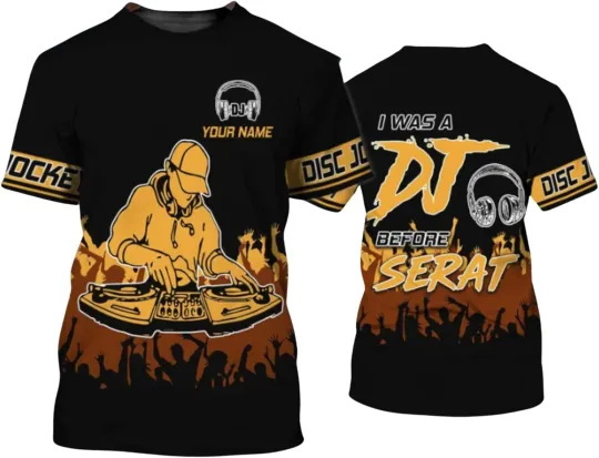 Discover Personalized DJ 3D T-Shirts, Custom DJ Gifts for Men EDM Music Festival Clothing