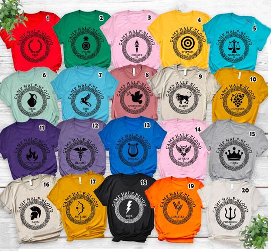 Discover Camp Half Blood Shirt, Percy Jackson T Shirt-Sweatshirt , Camp Half Blood 13 Cabins