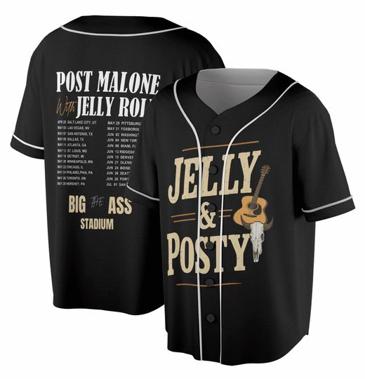 Discover Jelly Posty Concert Jersey, Post Malone Tour Jersey, Big Ass Stadium Tour Jersey