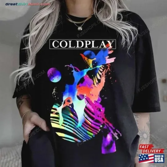 Discover Full of Dreams Coldplay Tour 2025 Retro 90S Band Unisex T-shirt
