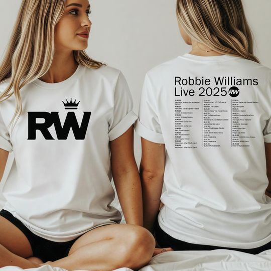 Discover Pop Music T-Shirt, Robbie Williams Fans Shirt, Robbie Williams Live 2025 Concert Shirt