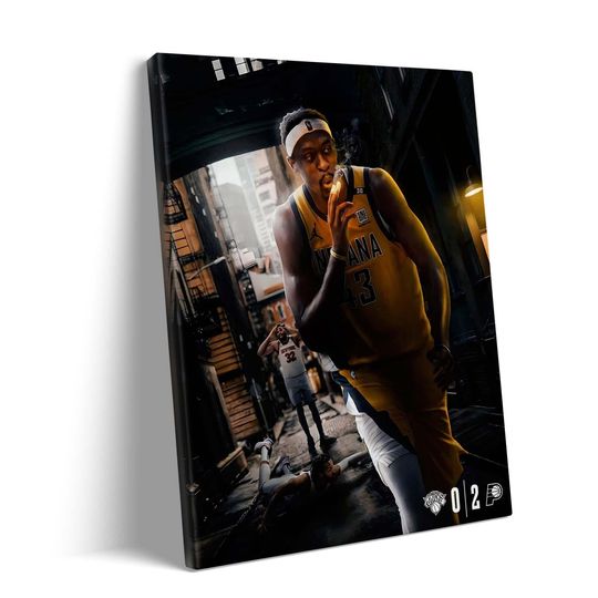 Discover Canvas Wall Art, Indiana Pacers vs Knicks Rivalry Poster, Pascal Siakam Artwork Print, Sports Room Decor for Man Cave