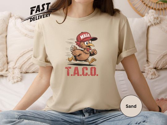 Discover TACO Chicken Shirt, Tr*mp Always Chickens Out Tee, Anti-Trump Satire Gift