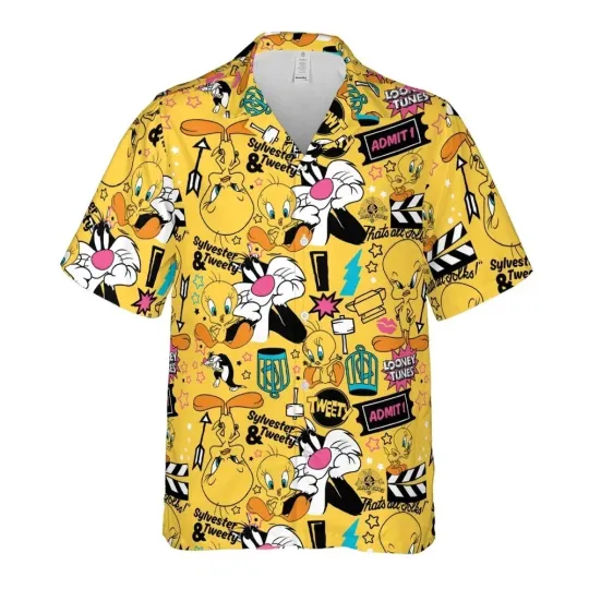 Discover Cartoon Drip Looneyy Tunes Hawaiian Shirt 3D, Unisex Adult, Full Size S-5xl