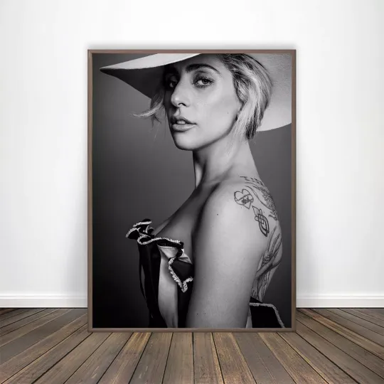 Discover Ld ga Music Star Art BW Poster, Wall Art Home Decor