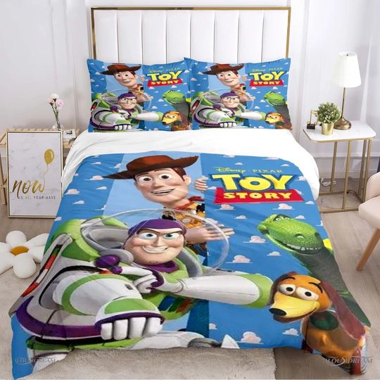 Discover toy stories duvet cover bedroom set, cute Disneyyy cartoon bedding set