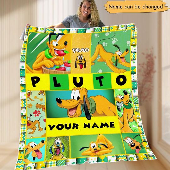 Discover Custom Name plutoo Dog Blanket, Disneyyy Mickeyy Friends Blanket, Funny Dog Kids Blanket, Disneyyland Trip Soft Blanket, Dog Love Gifts