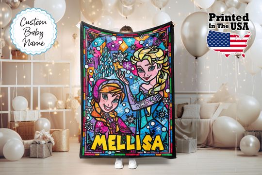 Discover Personalized Princess Blanket, Custom Cartoon Blanket, Princess Cartoon Blanket, Birthday Gifts, Custom Name Blanket, Boy And Girl Blanket